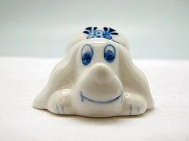 Animals Miniatures Delft Blue Happy Dog