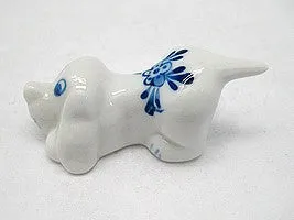 Animals Miniatures Delft Blue Happy Dog