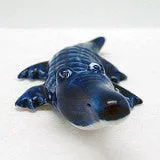 Ceramic Miniatures Animals Delft Blue Alligator