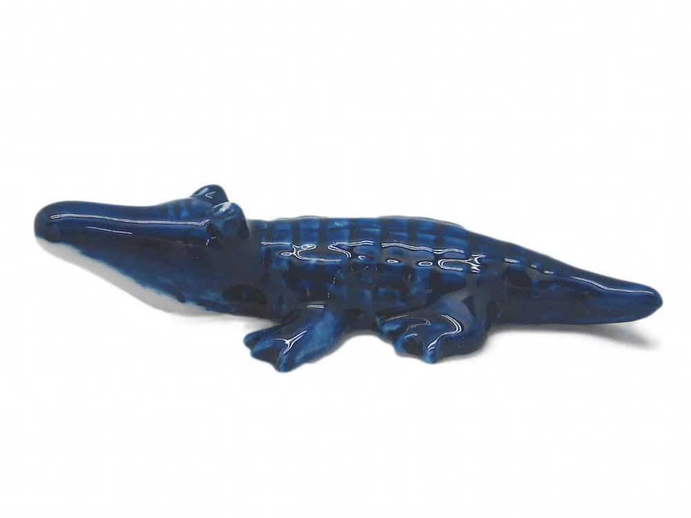 Ceramic Miniatures Animals Delft Blue Alligator