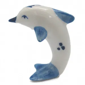 Ceramic Miniatures Animals Delft Blue Dolphin