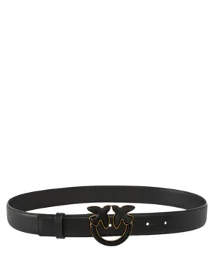 Cintura con fibbia rivestita in pelle 3cm