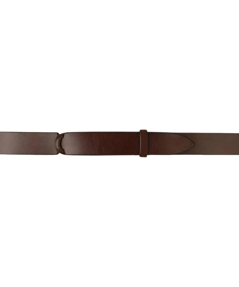 Cintura Nobuckle Bull in Cuoio