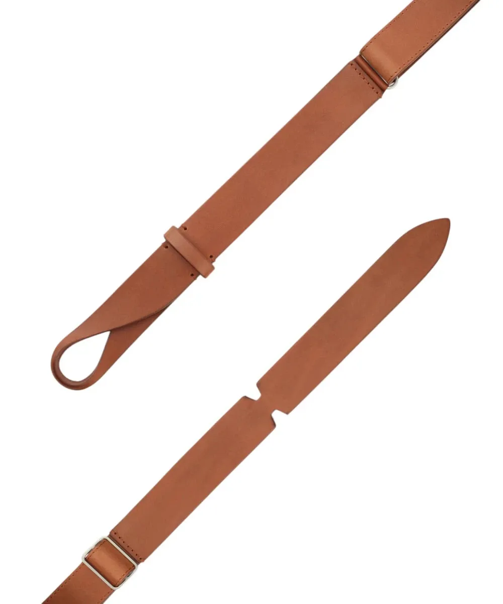 Cintura Nobuckle Bull in Cuoio