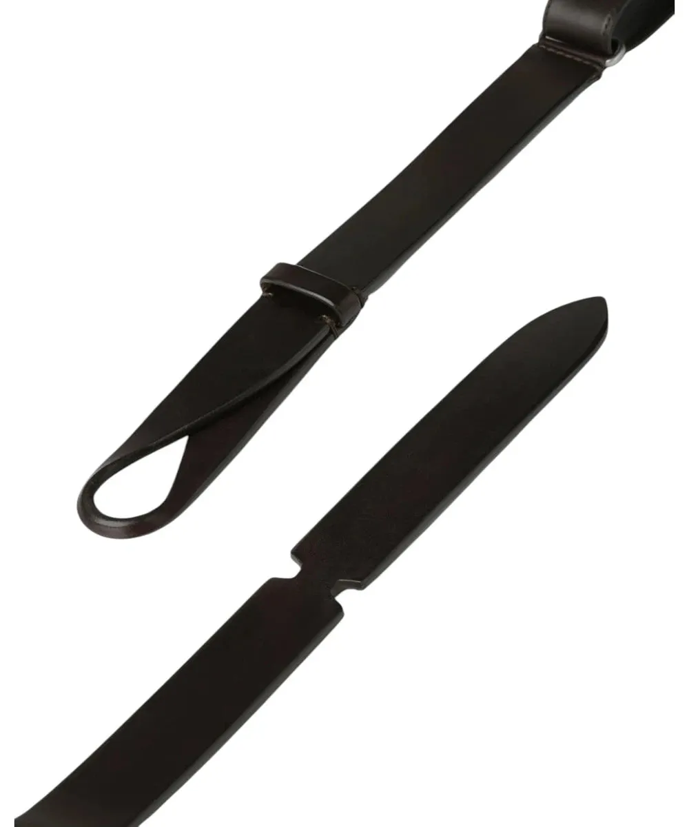 Cintura Nobuckle Bull in Cuoio