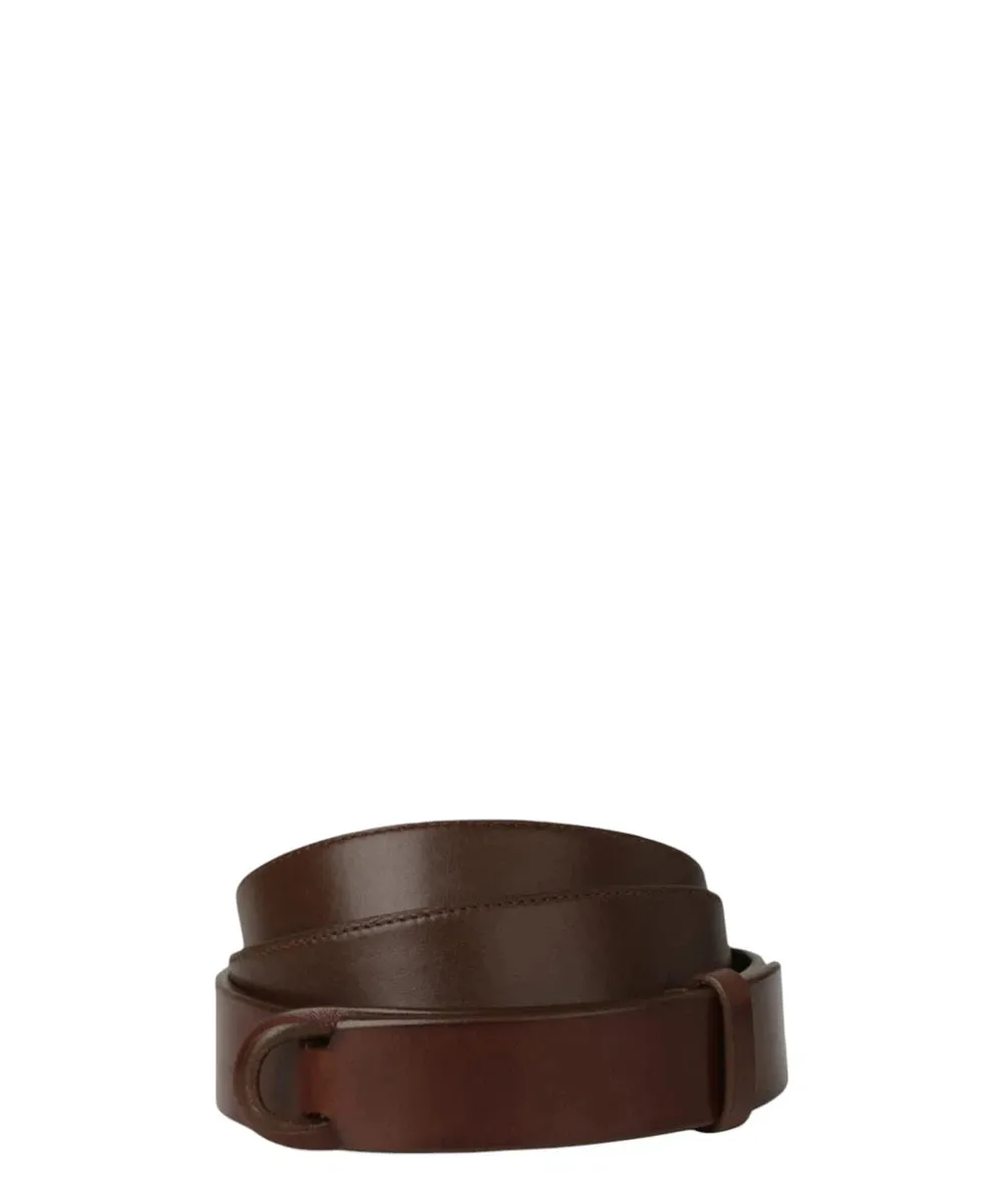 Cintura Nobuckle Bull in Cuoio