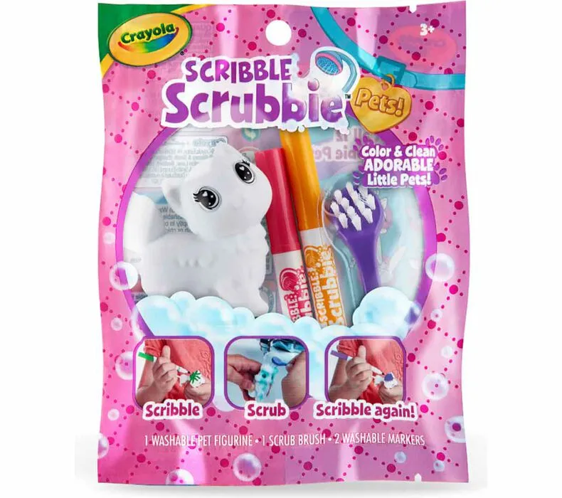 Crayola SCRIBBLE SCRUBBIE PETS, 1Ct Grab Bag|Re-Colorable, Re-Do-Able Fun!