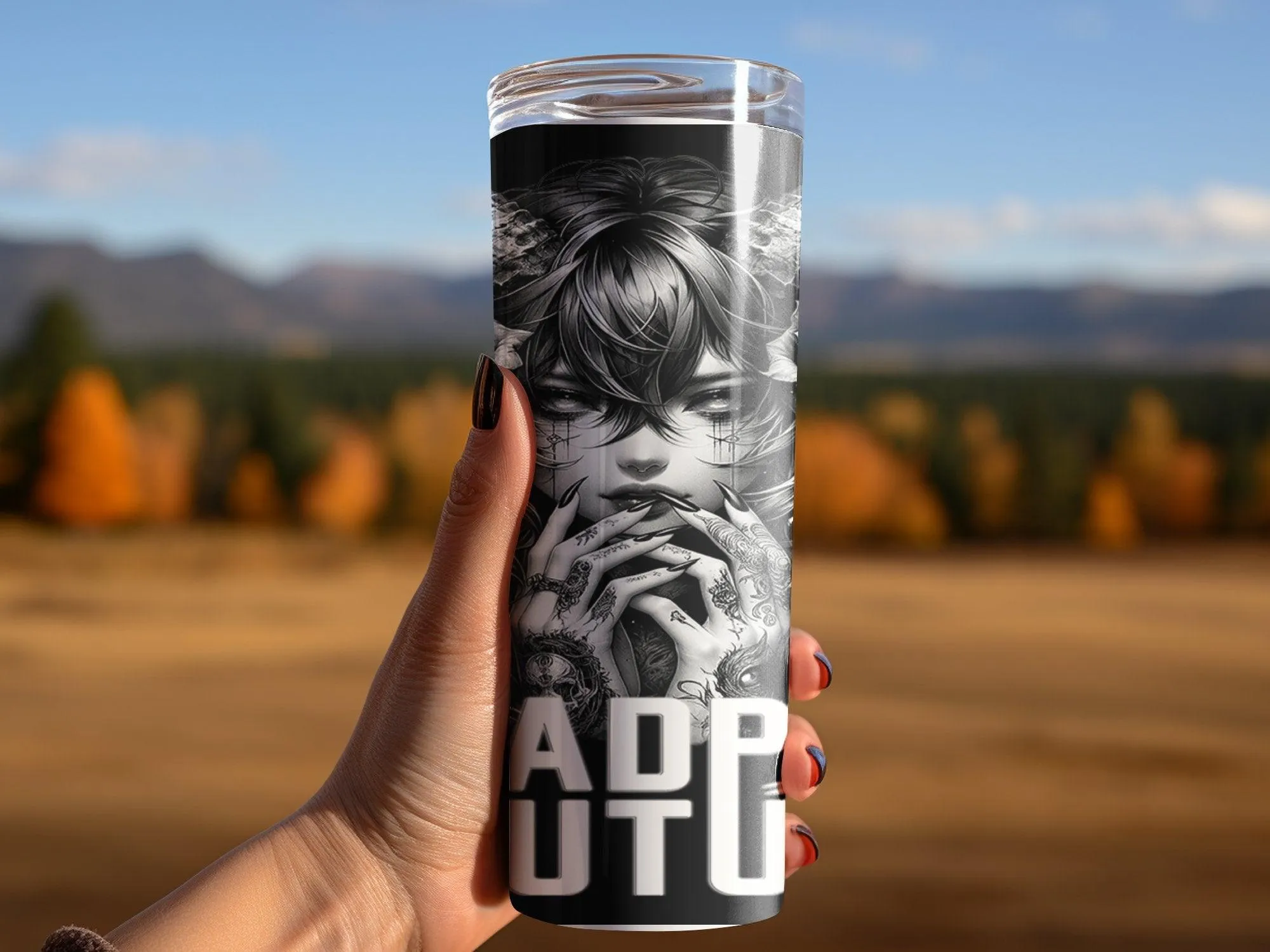 Deadpan Couture 20 oz. Stainless Steel Skinny Tumbler – Enthroned Edition