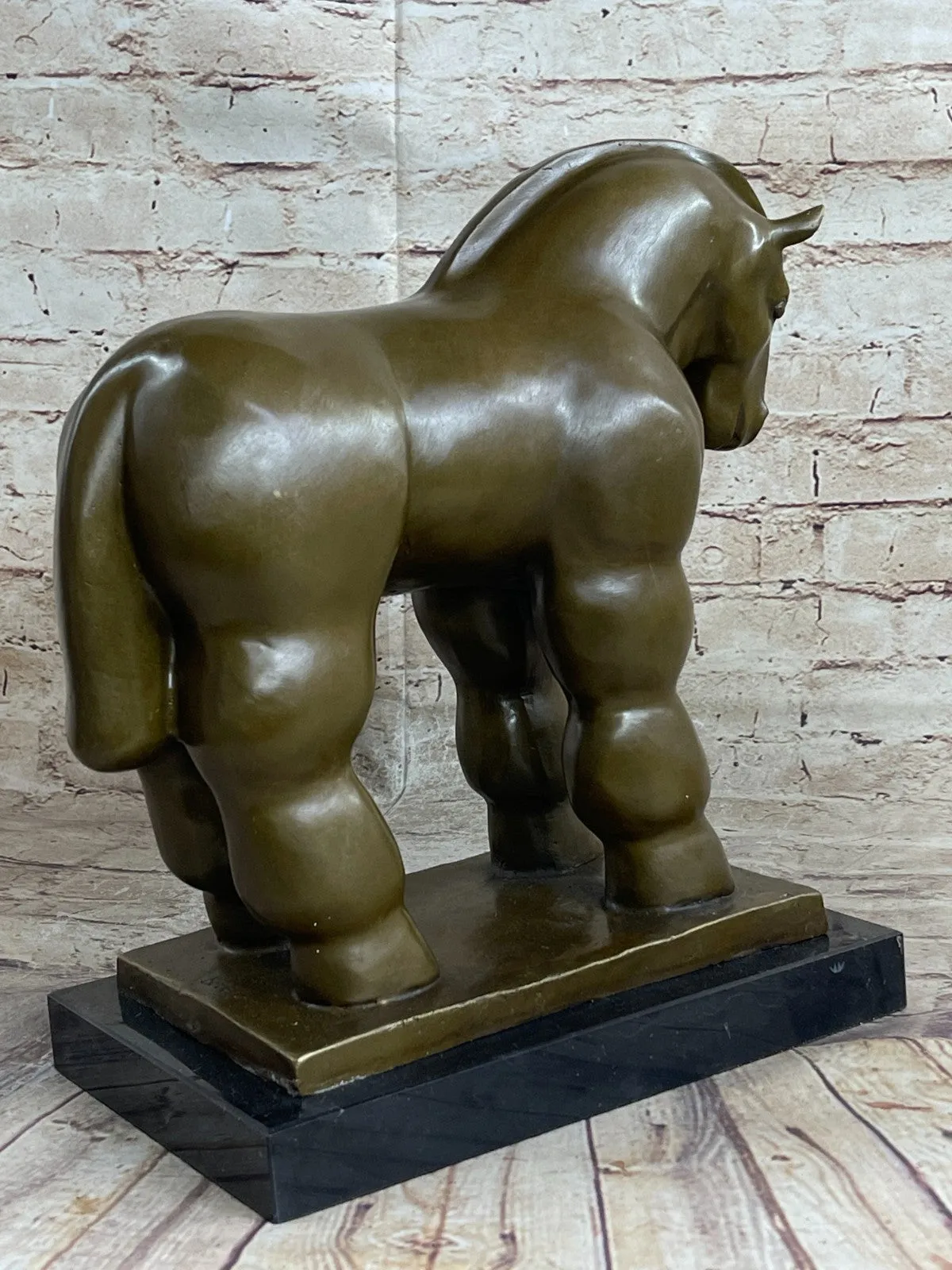 F. BOTERO "Trojan Horse" ART BRONZE SCULPTURE, SIGNED, SEALED FIGURINE FIGURE