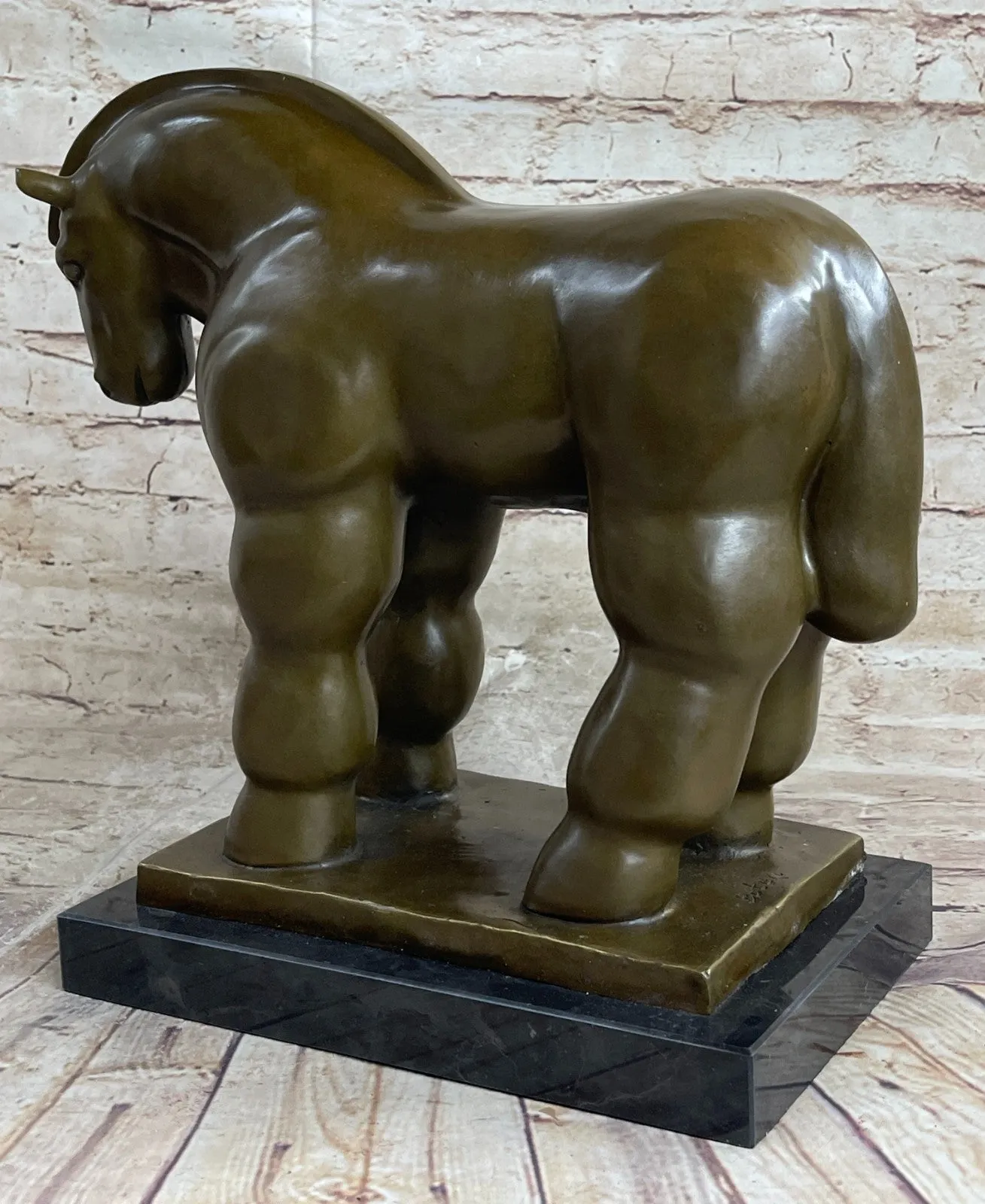 F. BOTERO "Trojan Horse" ART BRONZE SCULPTURE, SIGNED, SEALED FIGURINE FIGURE