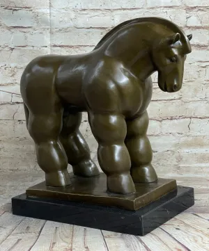 F. BOTERO "Trojan Horse" ART BRONZE SCULPTURE, SIGNED, SEALED FIGURINE FIGURE
