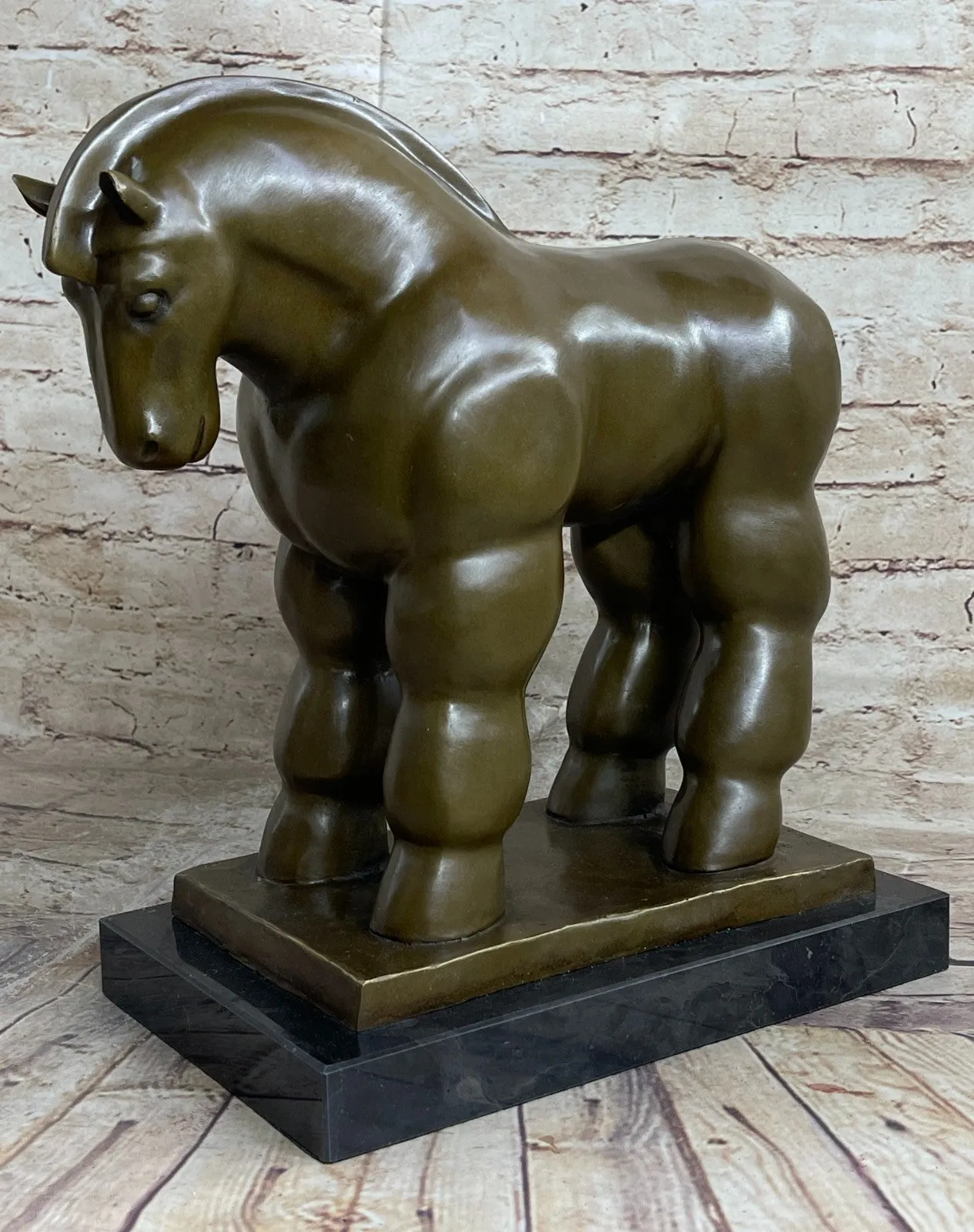 F. BOTERO "Trojan Horse" ART BRONZE SCULPTURE, SIGNED, SEALED FIGURINE FIGURE