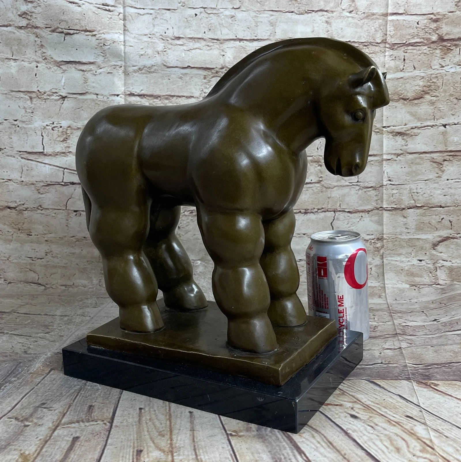 F. BOTERO "Trojan Horse" ART BRONZE SCULPTURE, SIGNED, SEALED FIGURINE FIGURE