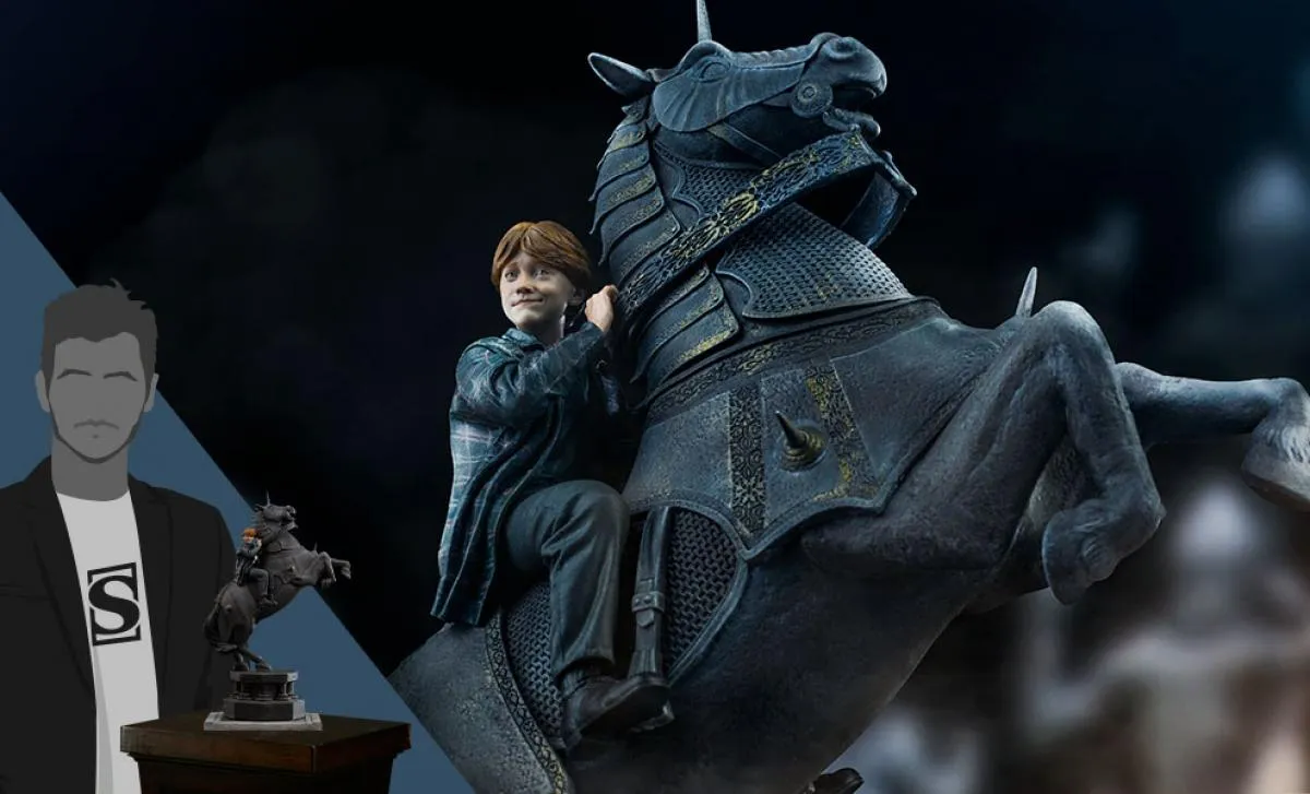 Iron Studios Harry Potter and the Sorcerer's Stone Ron Weasley at the Wizard Chess Deluxe 1:10 Scale Statue