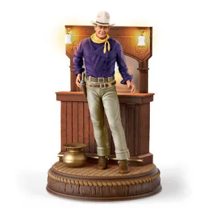 John Wayne Silver Screen Legend "Bravery" Figure Statue #2 - Bradford Exchange