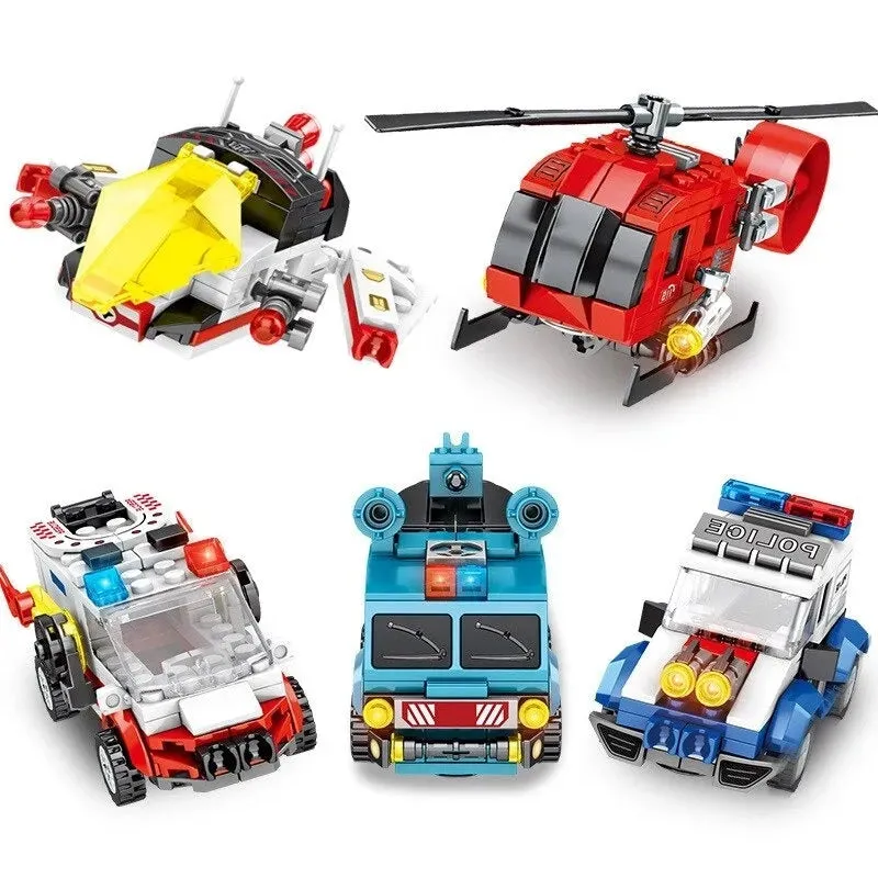 Mecha Car Transformation City Robot Warrior 732pcs
