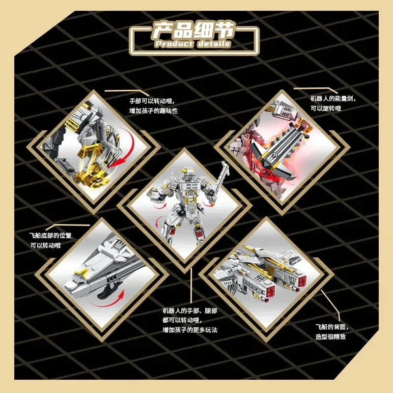 Mecha Of Steel Mech Megatron Transformer Robot Bricks Toy 1106pcs