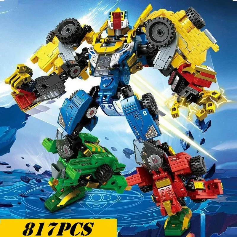 Mechanical Transformation Truck Car Robot Bricks Toy 817pcs