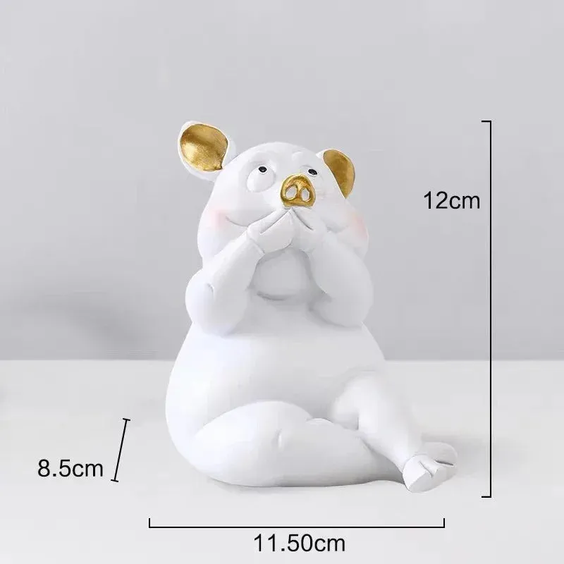 Modern and Simple Cute Pig Decoration Yoga Exercise Viking Home Decor