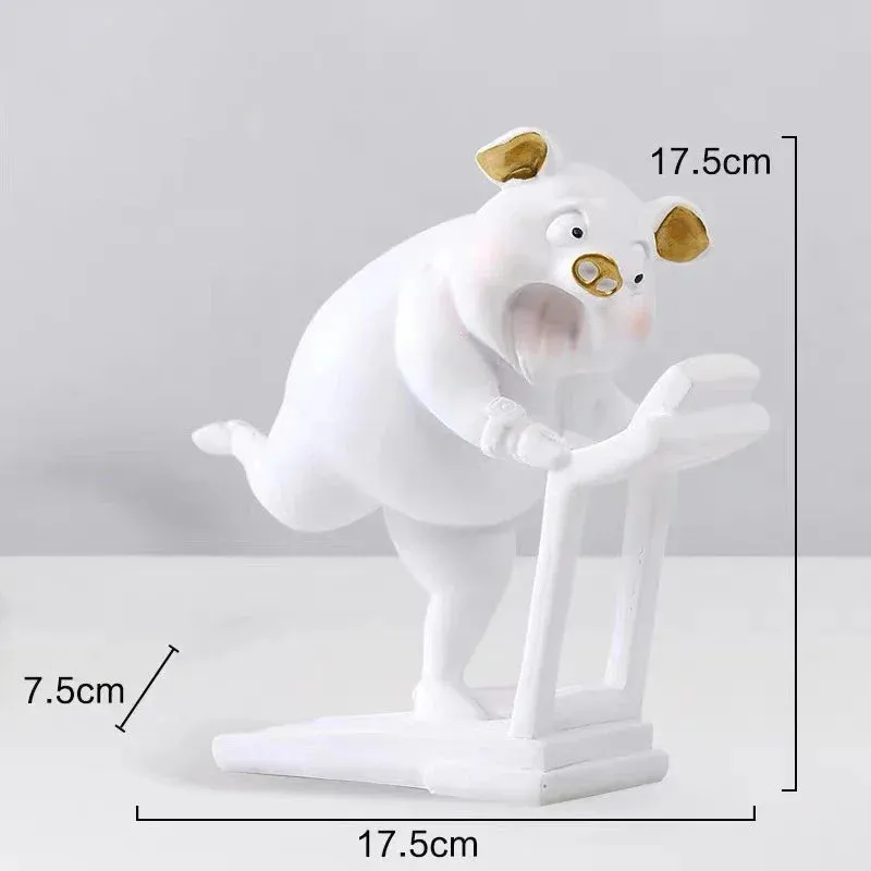 Modern and Simple Cute Pig Decoration Yoga Exercise Viking Home Decor