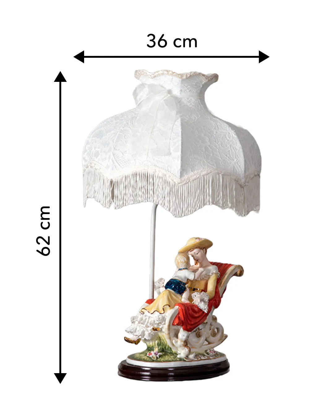 'Mother's Love' Capodimonte Figurine Lamp