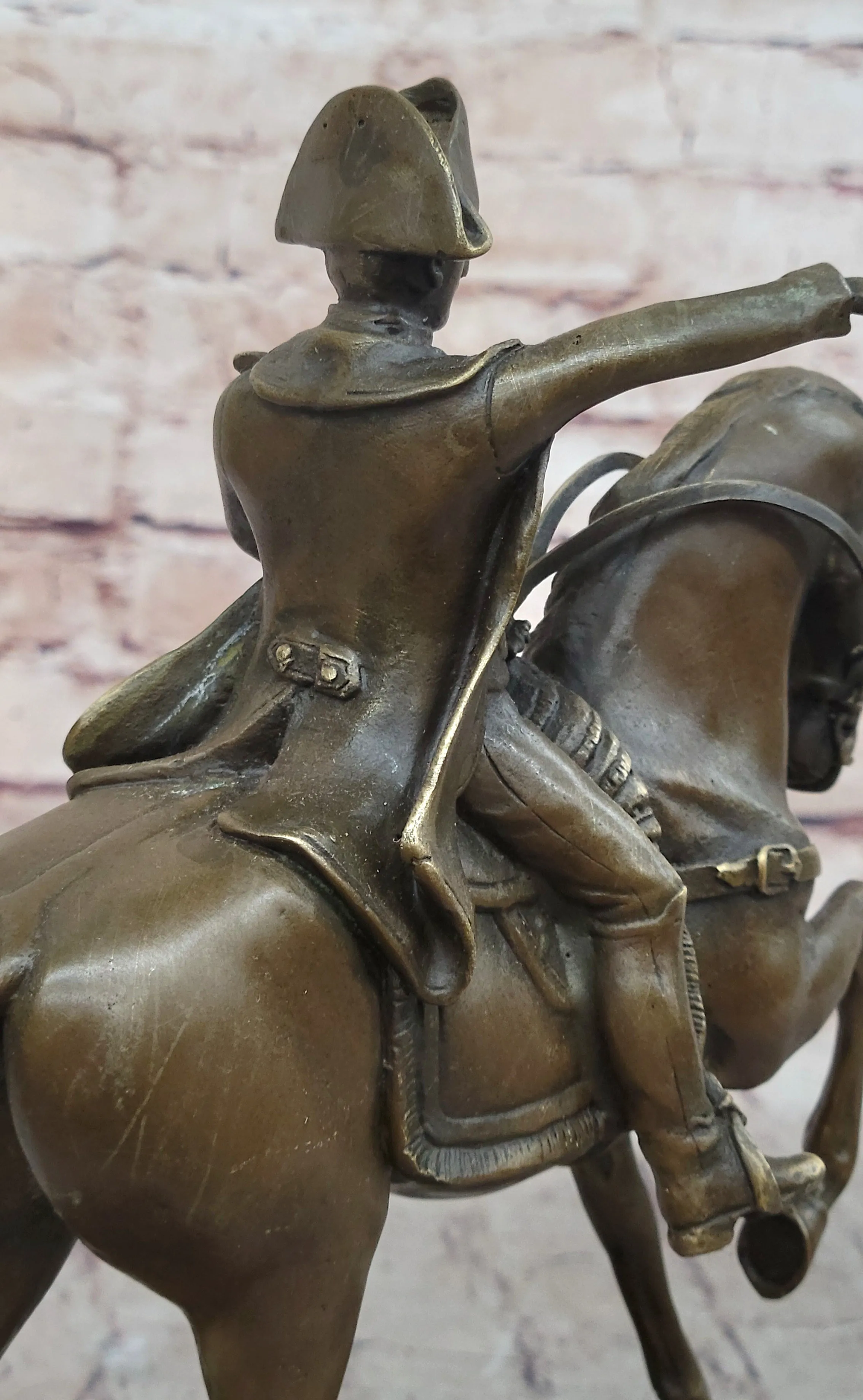Napoleon Bonaparte Crossing the Alps on Horseback Bronze Statue Sculpture Replica