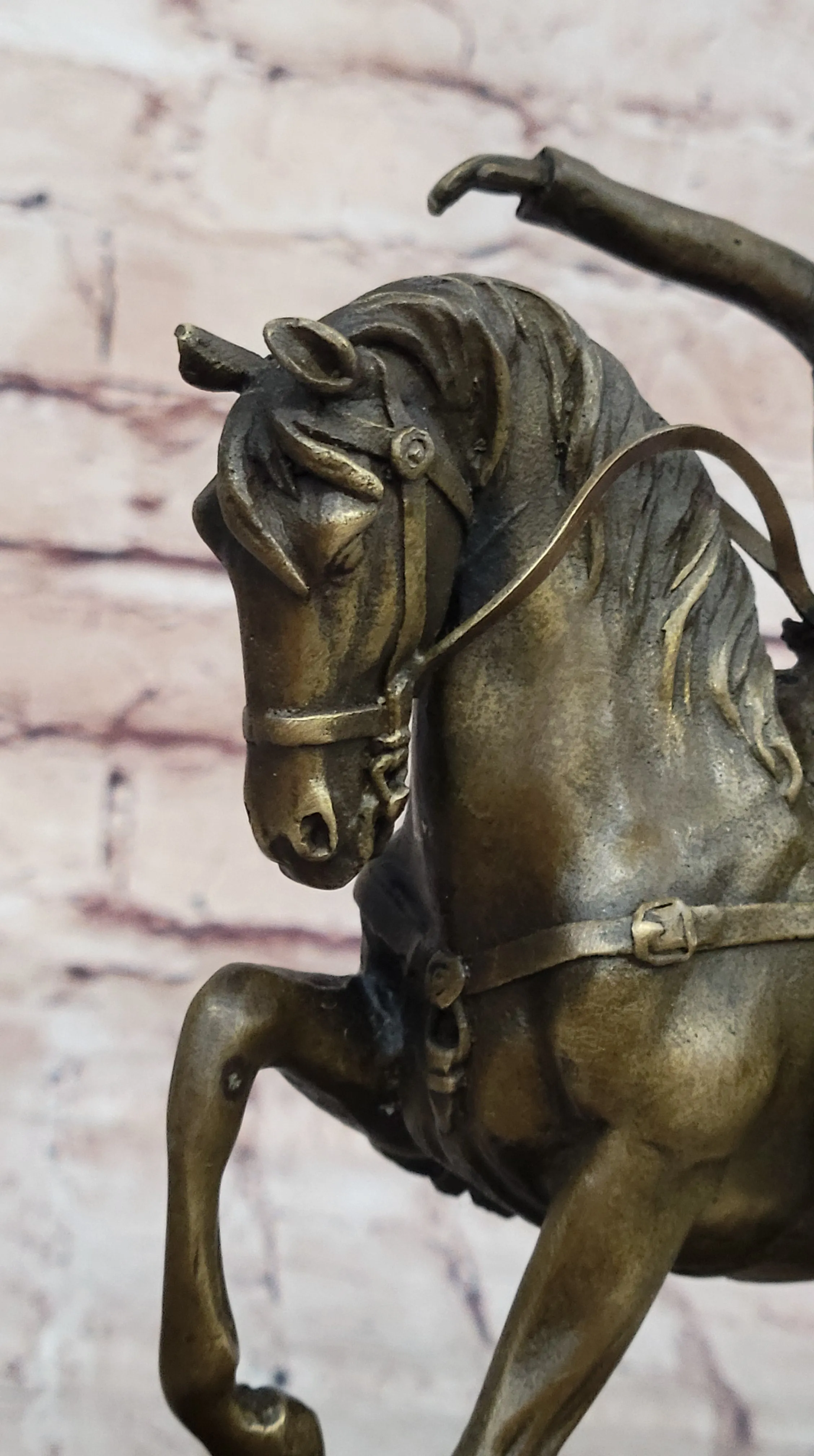 Napoleon Bonaparte Crossing the Alps on Horseback Bronze Statue Sculpture Replica