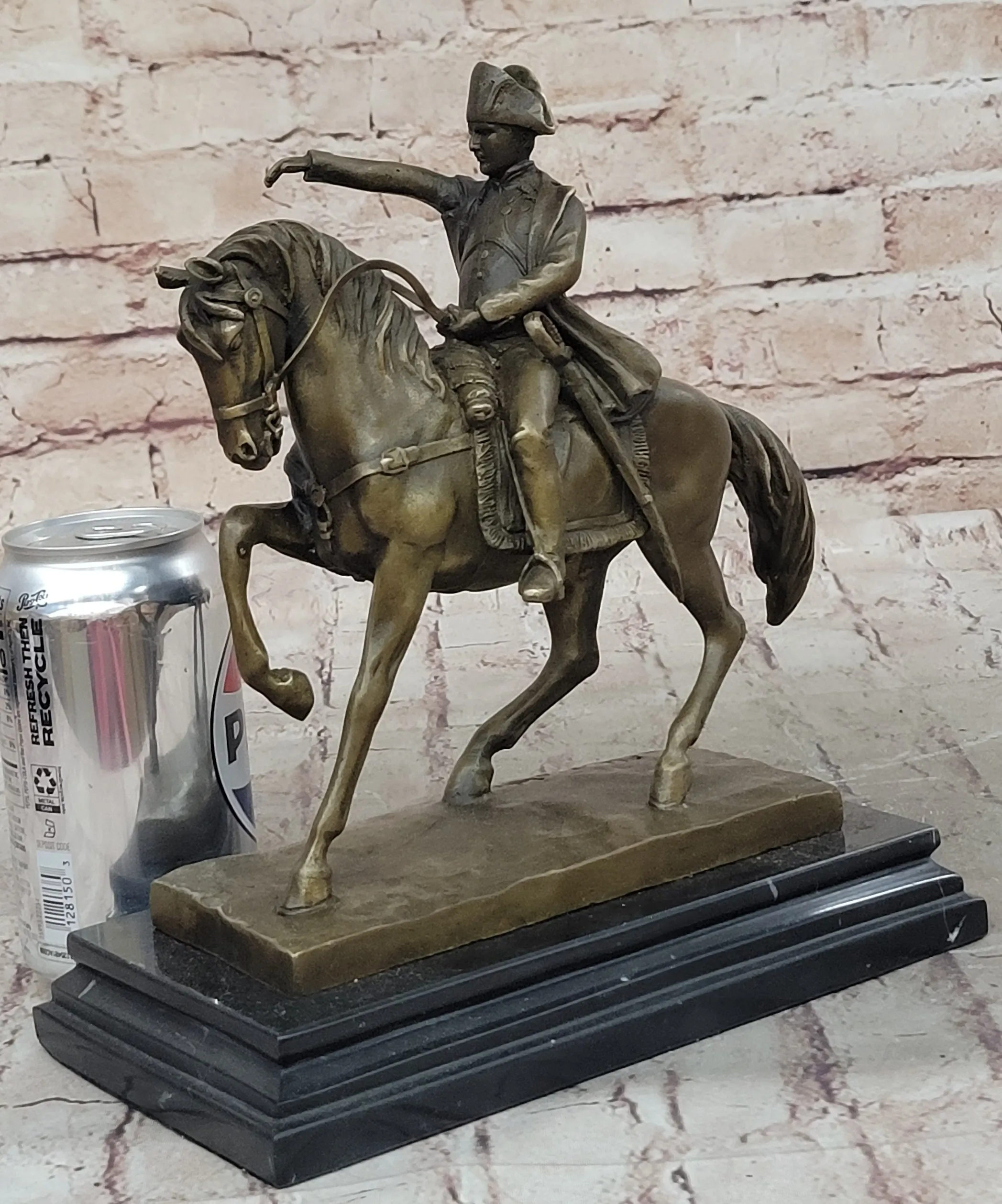 Napoleon Bonaparte Crossing the Alps on Horseback Bronze Statue Sculpture Replica