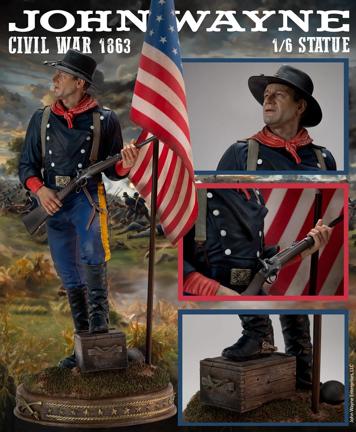 PRE-ORDER: Infinite Statue John Wayne (Civil War 1863) Statue