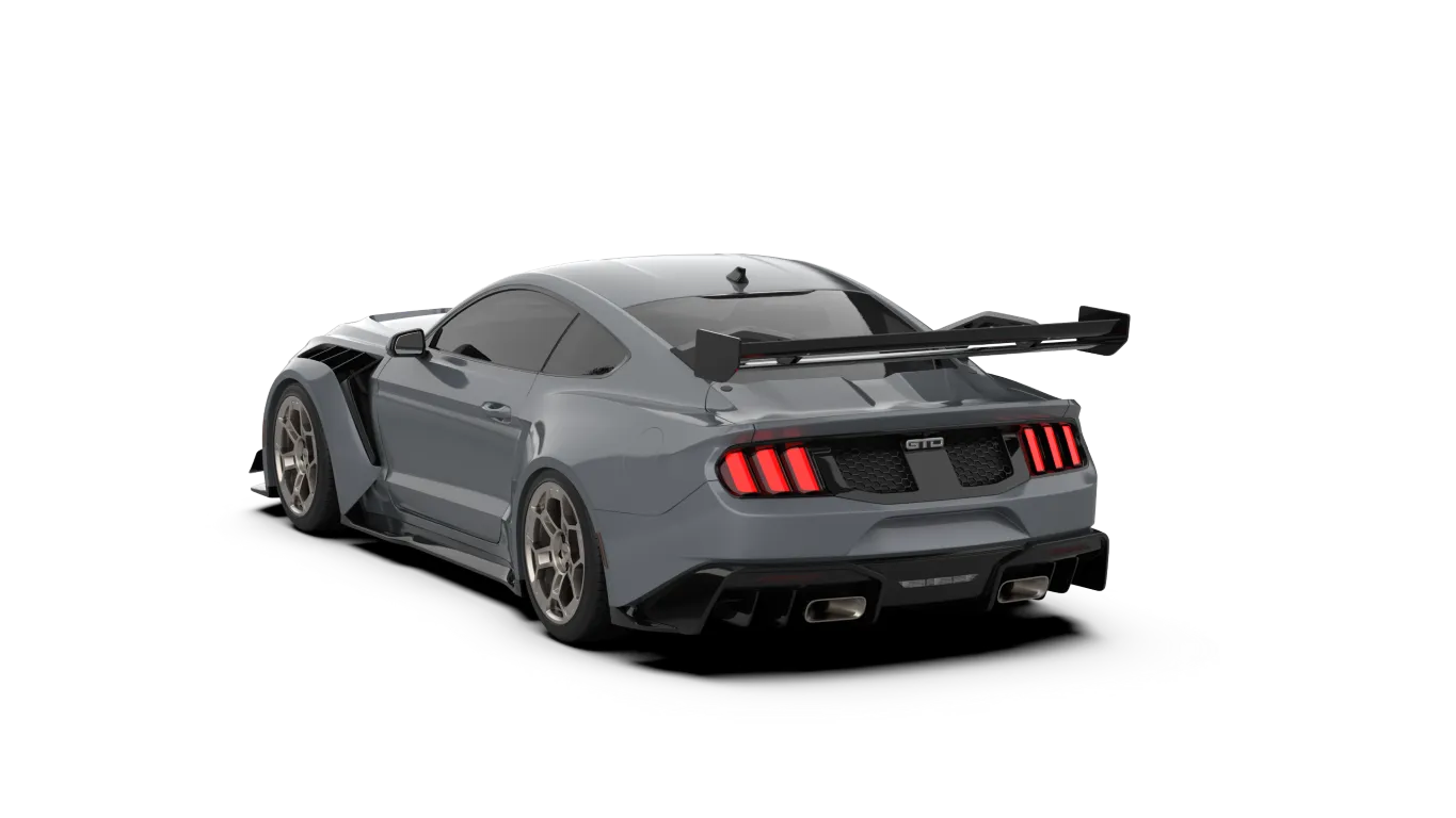 Robot Craftsman GTD Style Widebody Wheel Arches & Side Skirts for Ford Mustang V6 S550.1 Carbon Fiber/FRP