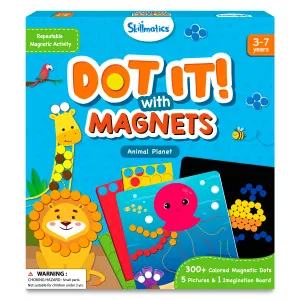Skillmatics Art Activity Dot It with Magnets - Animals, No Mess Repeatable Art for Kids, Craft Kits, DIY Activity, Gifts for Ages 4 to 7