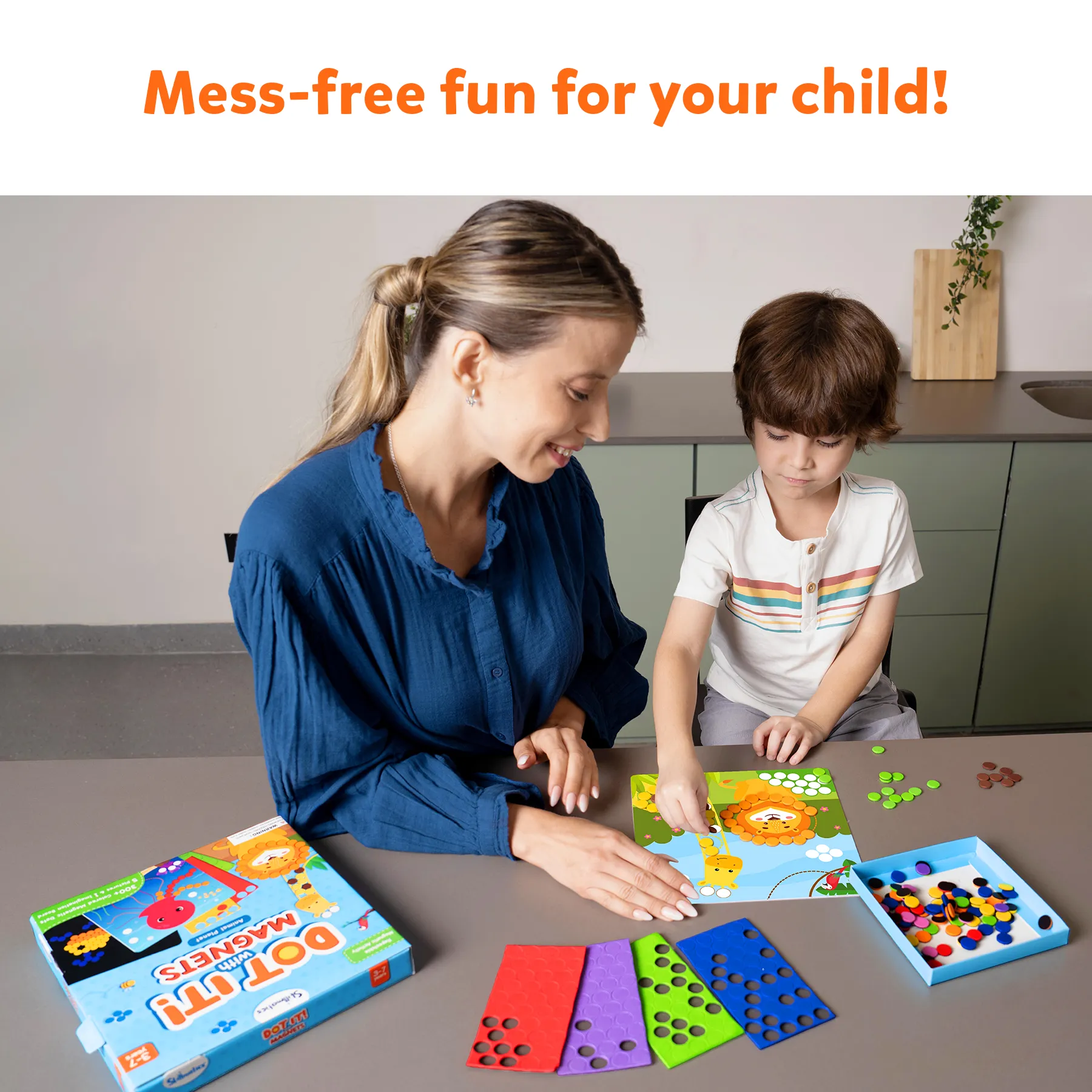 Skillmatics Art Activity Dot It with Magnets - Animals, No Mess Repeatable Art for Kids, Craft Kits, DIY Activity, Gifts for Ages 4 to 7