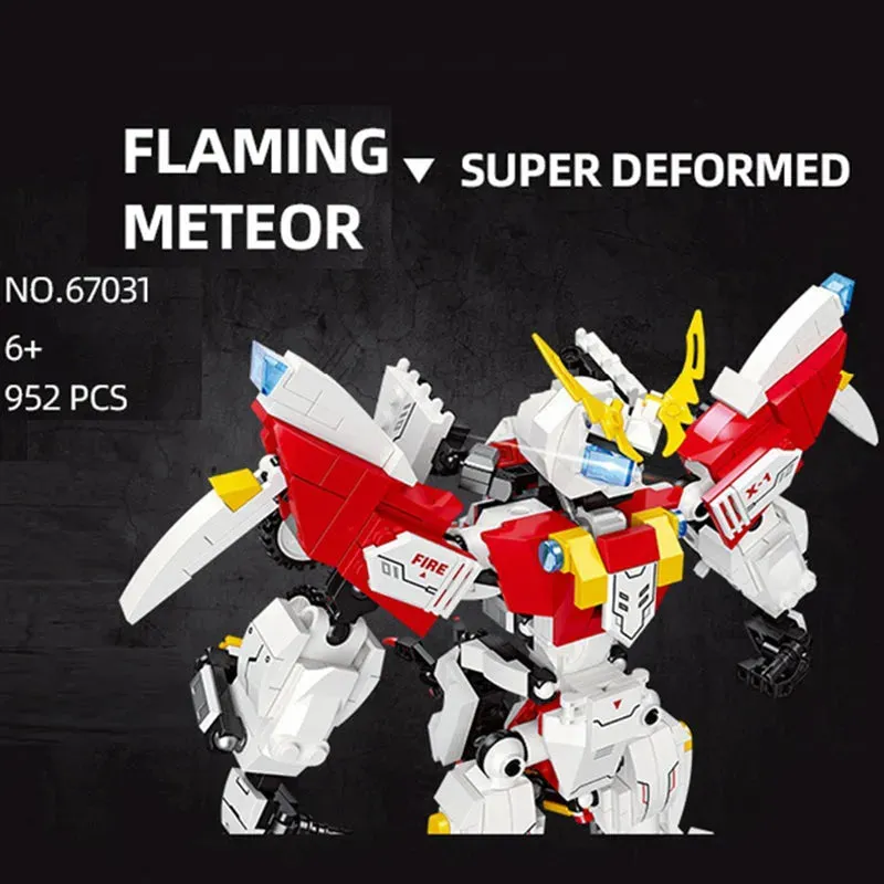 Super Deformed Flaming Meteor Mecha Robot Warrior Bricks Toy 952pcs