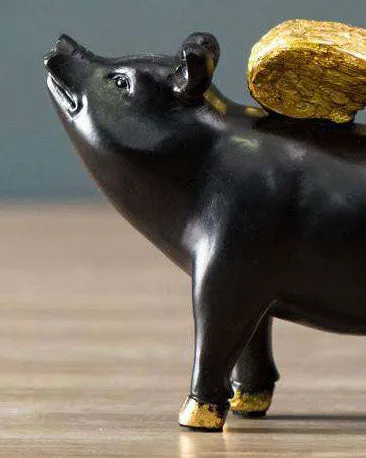 'When Pig's Fly' Decorative Figurine