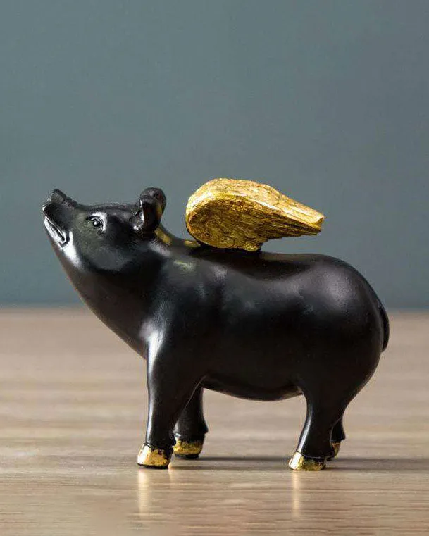 'When Pig's Fly' Decorative Figurine